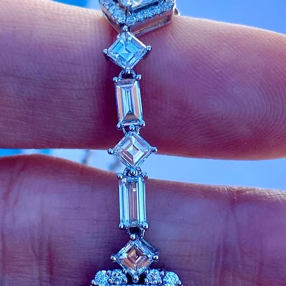 Odelia 5.57ct diamond lariat necklace - Picture 7 of 14